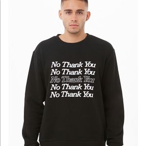 Forever 21: Black Graphic Crew Neck Sweater